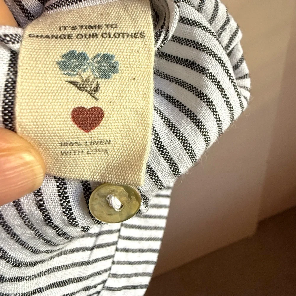Maiwa Amber Tunic 💘🤩 Linen Top Smock OS Like New M L XL - Picture 3 of 5